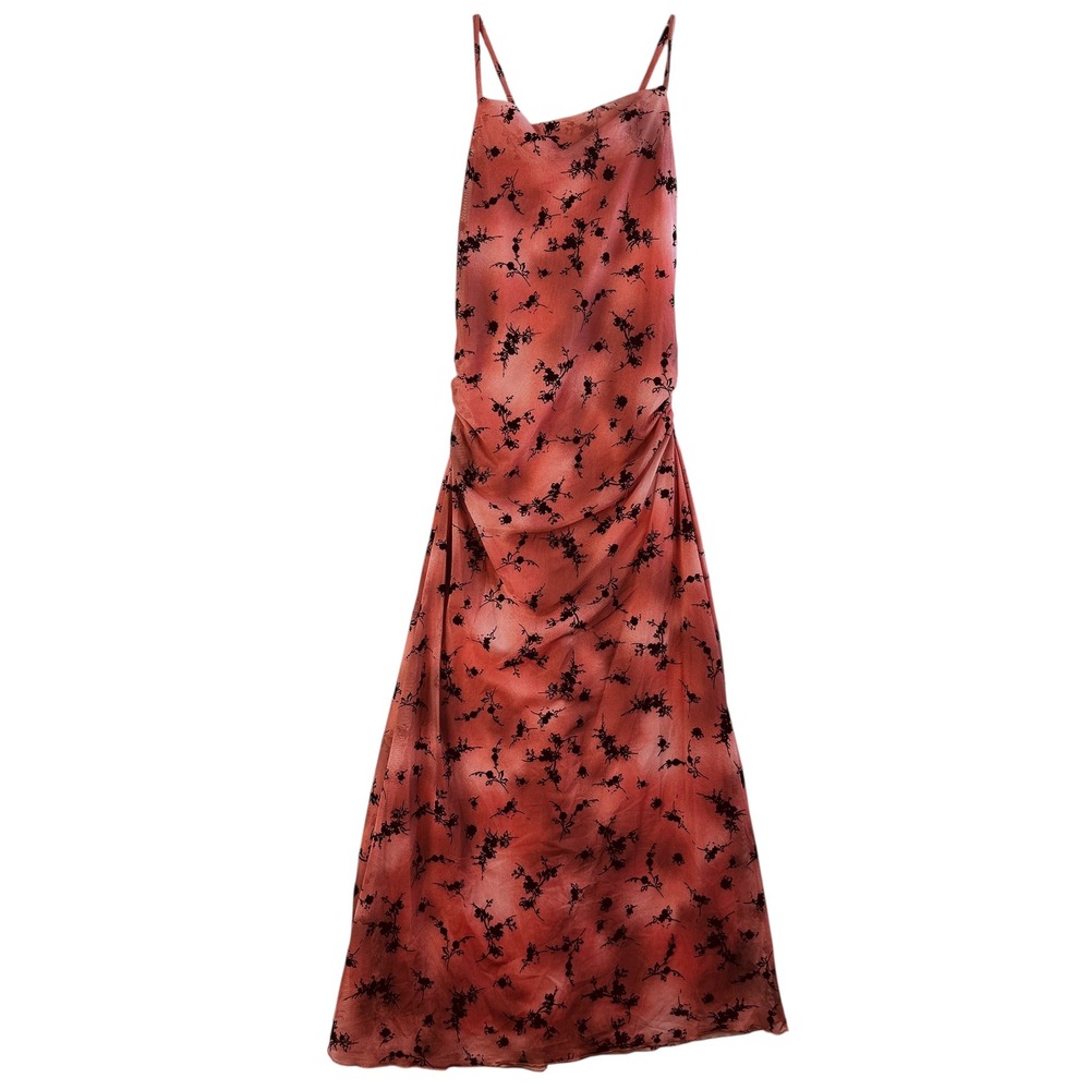 Y2K coquette blush pink burnout slip dress fairycore grunge indie sleaze XS‎